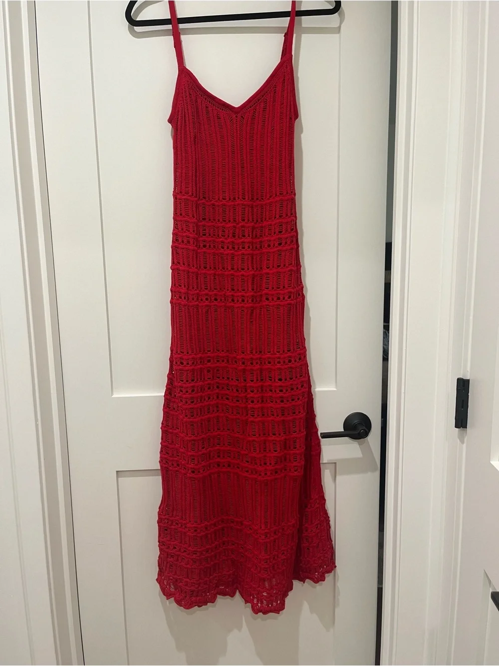 Red Crochet Slip Dress - Women